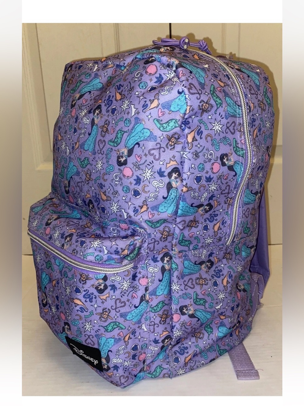 Disney Jasmine Lavender Princess Pattern Backpack